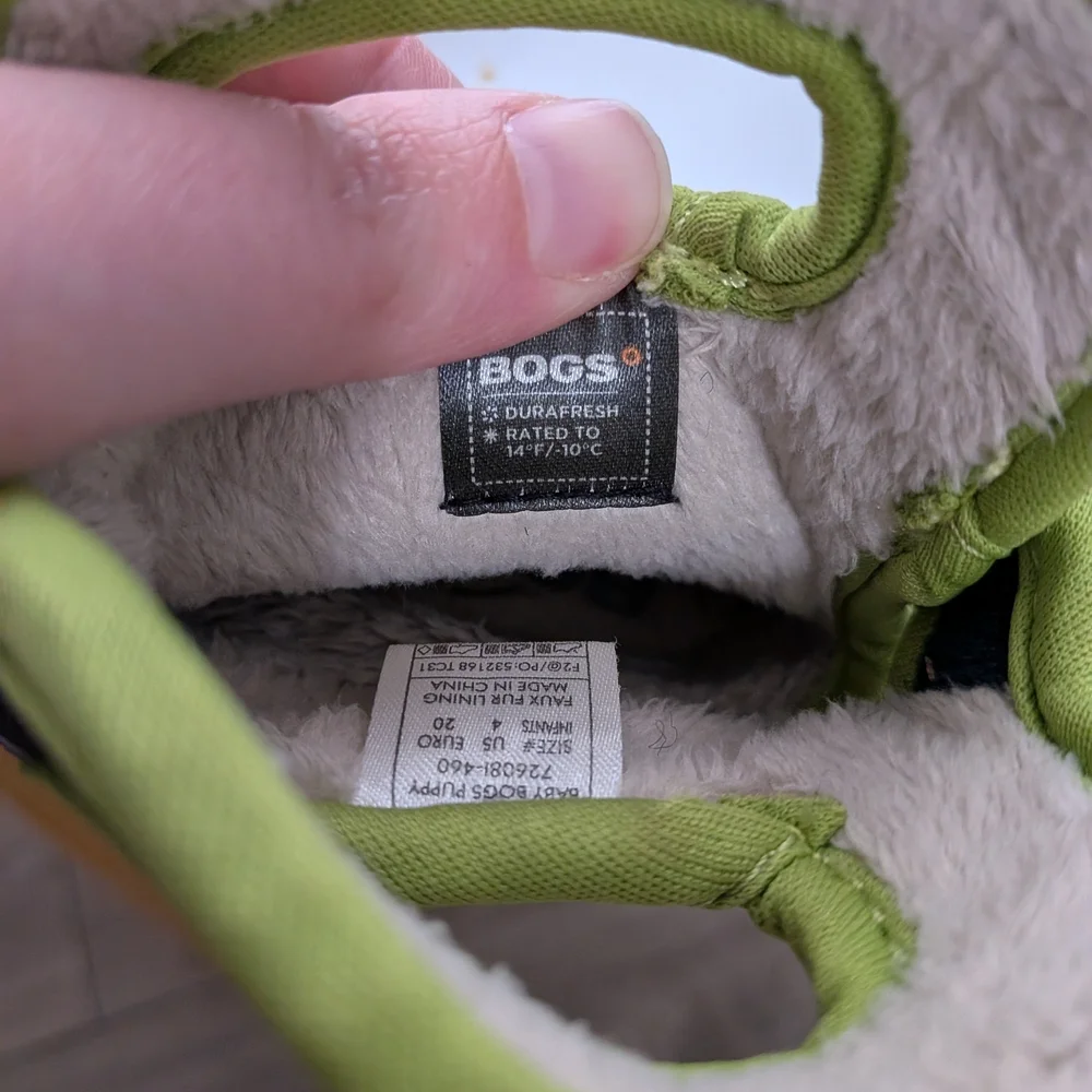 Bogs Kids Dog Print Rain & Snow Boots - Navy, Blue, Lime